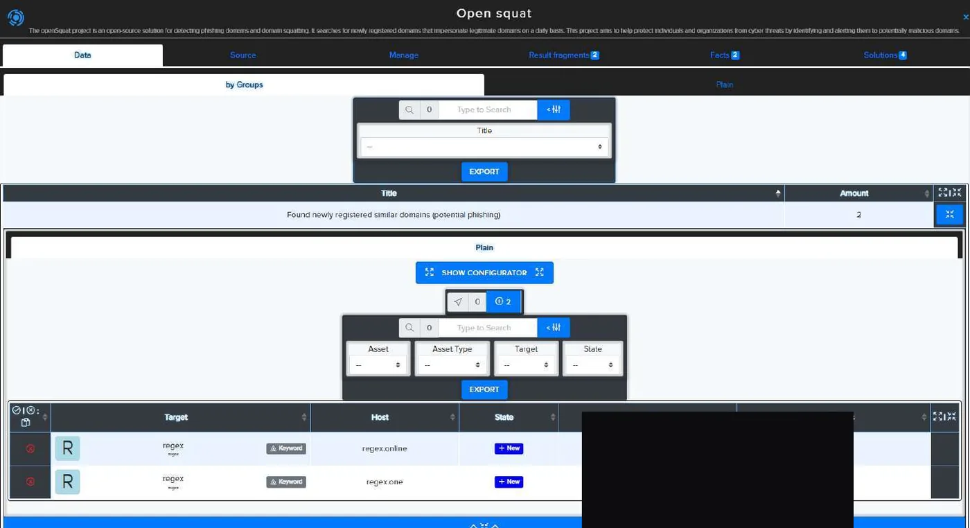 Domain squatting and phishing candidate detection