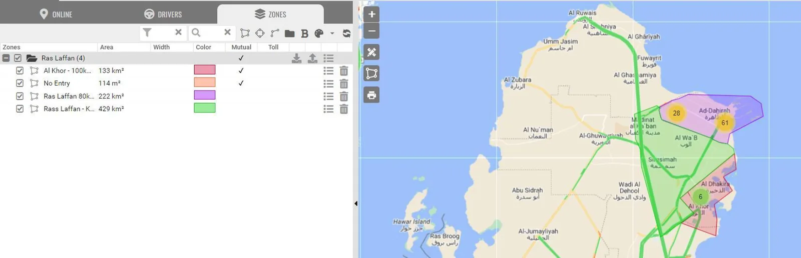 Geo-zone and GIS location view